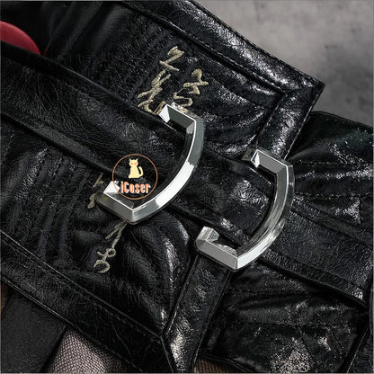 Wuthering Waves Qiuyuan Cosplay Costume Wig Uniform Outfit Headwear Carnival Halloween Party for Women Men Role Play Accessory