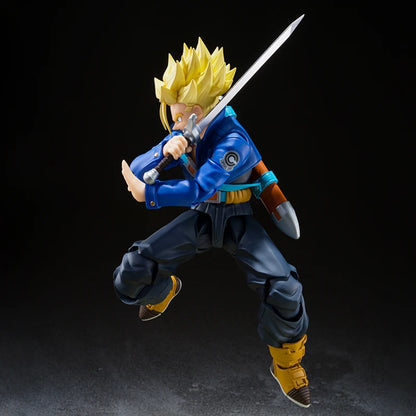 Anime Dragon Ball Z Figures SHF Super Saiyan Trunks Action Figure Collection Model 15cm Future Boy Torankusu Movable Toys Gifts