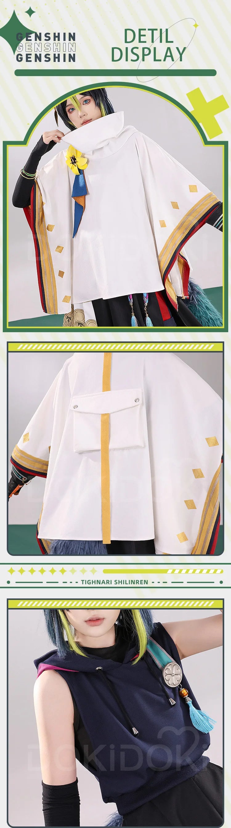 IN STOCK Tighnari Doujin Cosplay Costume Game Genshin Impact DokiDoki-SR Tighnari Cosplay Halloween Casual Wear Tighnari Sumeru