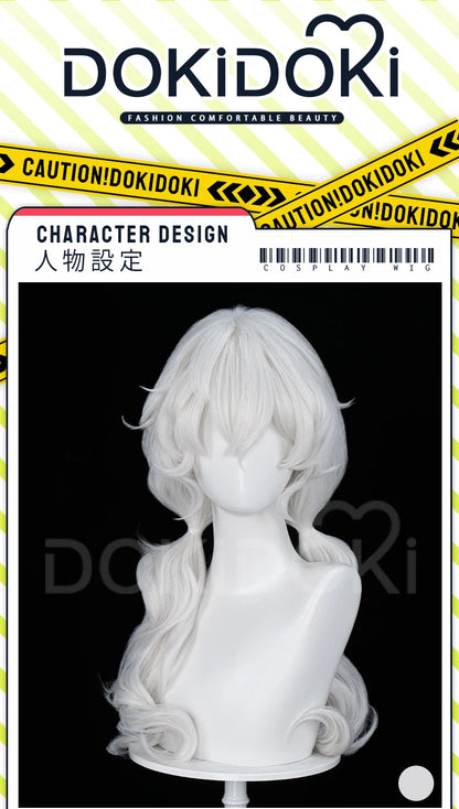Charlotte Wiltshire Wig Game Hello Charlotte DokiDoki Women 70cm White Long Wig Charlotte Cosplay Free Cap