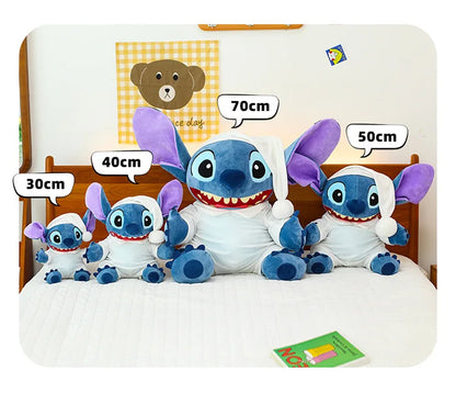 40/50/70cm Super Big Size Pajamas Stitch Disney Anime Plush Stuffed Doll Kawaii Room Decor Lilo & Stitch Plushies Holiday Gift