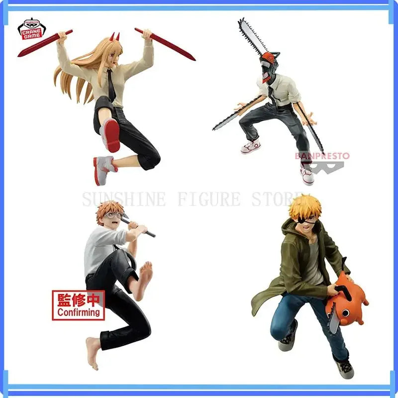 In Stock Original Banpresto bandai Vibration Stars Chainsaw Man Denji Power Anime Action Figure Model Boxed Toys Gift Genuine