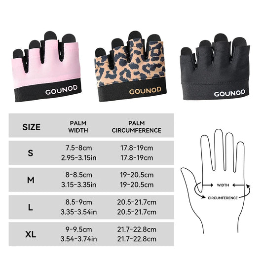 Men and Women Half Finger Cycling Gloves Breathable Anti-Slip Gym Fitness Training