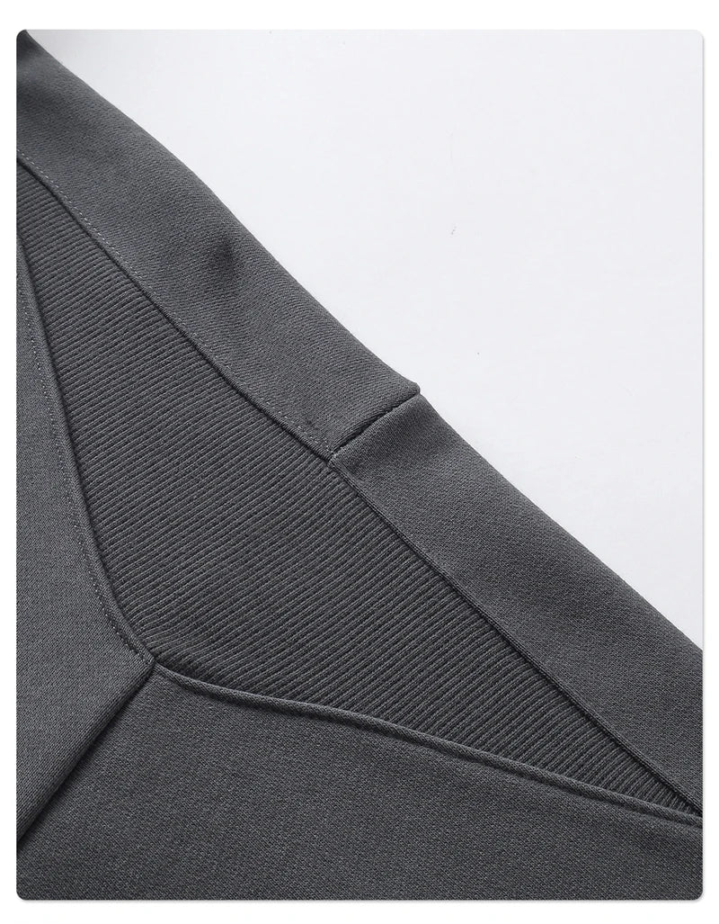 ZODF 430gsm Heavyweight Solid Zipper Hoodie for Men Unisex Loose Stand Collar Coat HY1101 Autumn 2025 Fashion
