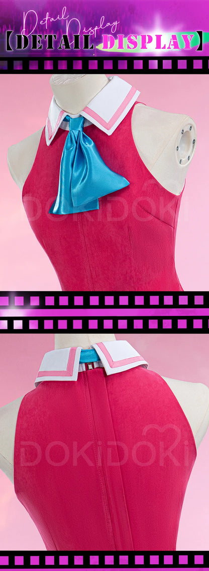 Hoshino Ai Cosplay Costume Anime Oshi no Ko Cosplay 【S-2XL】DokiDoki-R Hoshino AI Women Idol Pink Dress Costume Plus Size