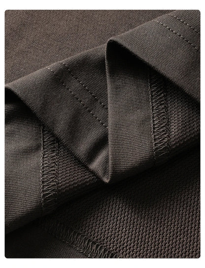 ZODF Trendy Autumn Full Sleeve 245gsm T-Shirts For Men Unisex Loose Solid Quick Dry Antibacterial T Shirt Brand Tees HY1162