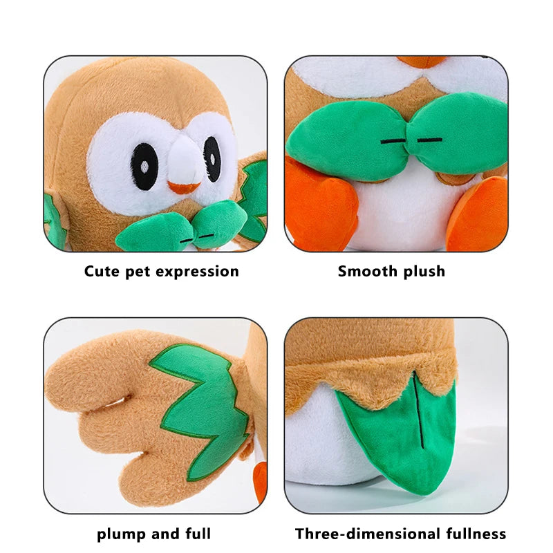 30/50cm Pokemon Plush Toys Rowlet Birthday Cartoon Large Pillow Doll Cute Ornament Stuffed Plushie Bird Pokémon Gift for Kids