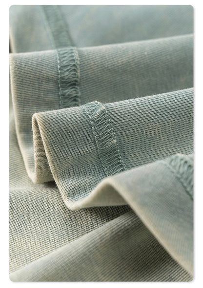 ZODF Women 2024 Summer Washed Tank Tops Female Hotsweet Girls 235gsm Slim Pleated Arc Hem Camisole TEE Streetwears HY0795