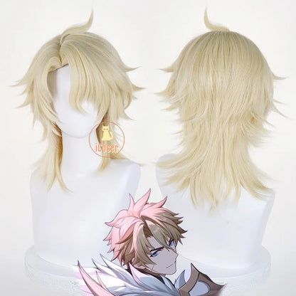 Genshin Impact Varka Cosplay Costume Wig Uniform Knights of Favonius Mondstadt Halloween Party Women Men Girls Role Play Props