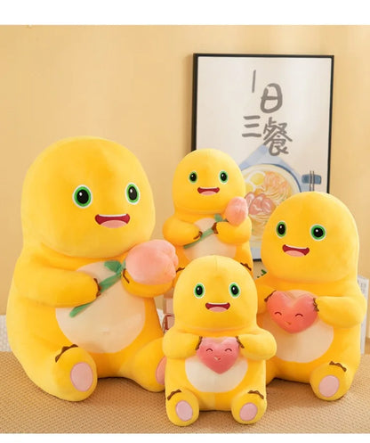 Hot Kawaii Plush Doll Love Yellow Embracing Flower Milk Dragon Dinosaur Doll Cute Plush Stuffed Pillow Soft Doll Birthday Gift