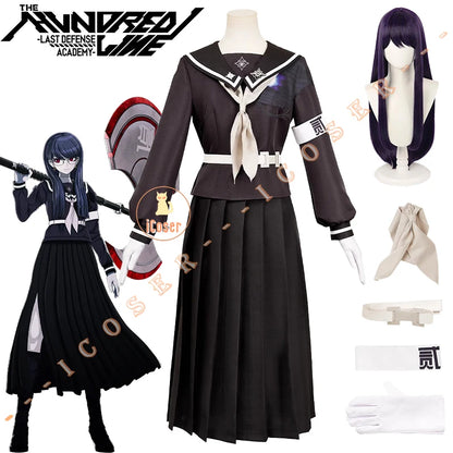 iCoser Hiruko Shizuhara Cosplay Costume Dress The Hundred Line Battle Uniform Last Defense Academy Halloween Party Women Girls