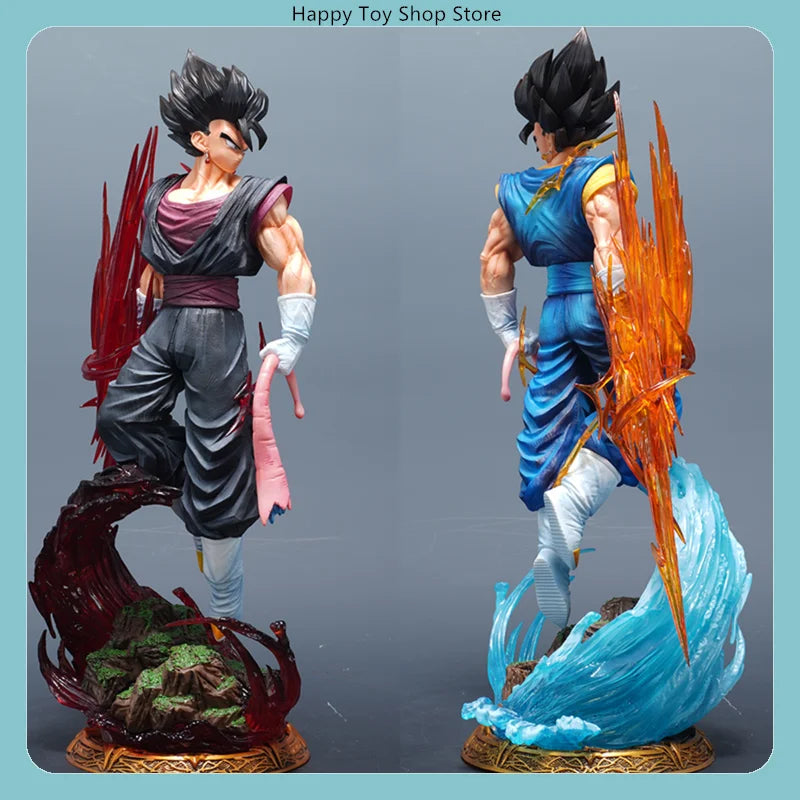 38cm Dragon Ball Yun Qi Vegetto 2.0 Anime Figure 3-Headed Model Statue Collection Desktop Decoration Fans Toys