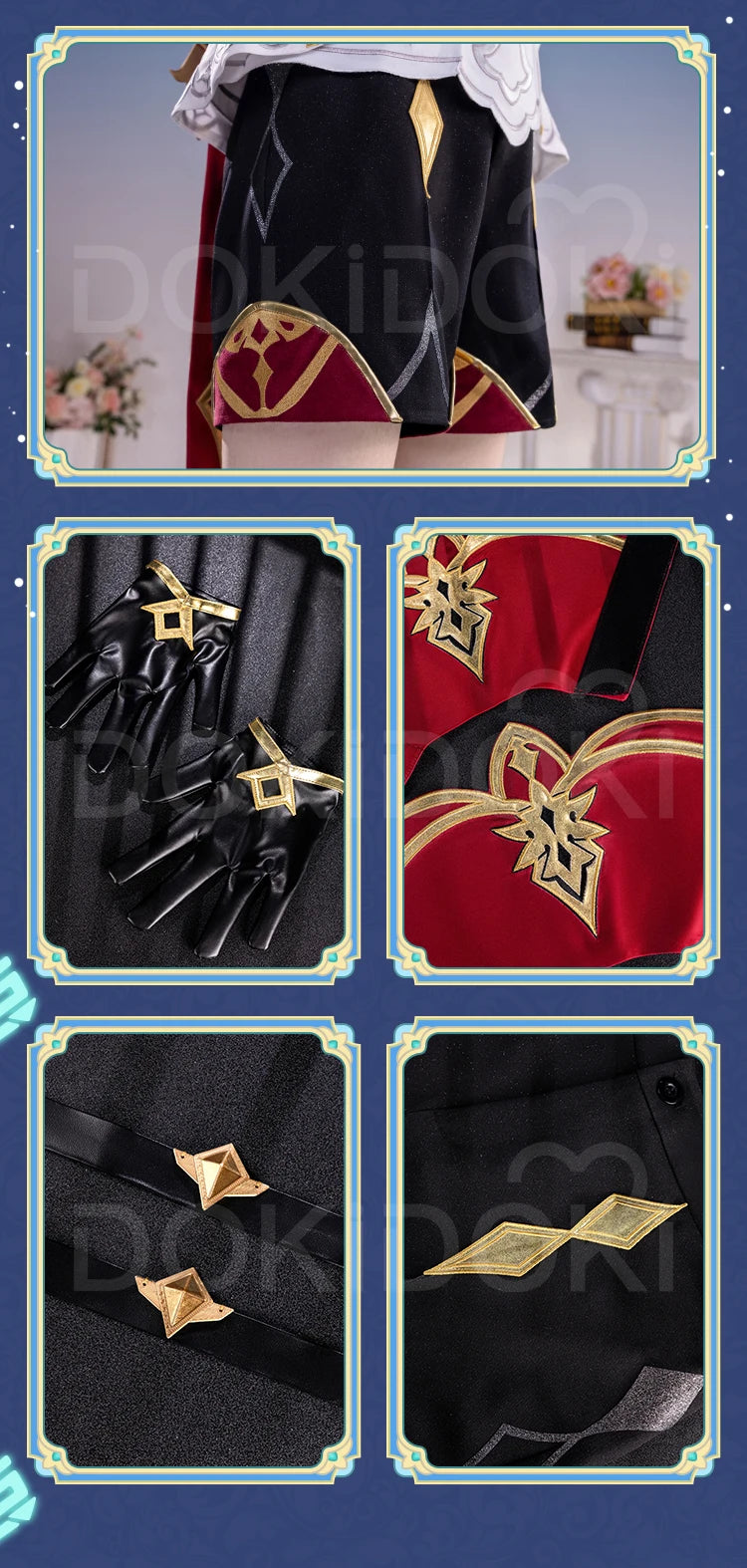 IN STOCK Dahlia Cosplay Costume Game Genshin Impact【S-2XL】DokiDoki-R Mondstadt Dahlia Hat Men Halloween Costume Plus Size