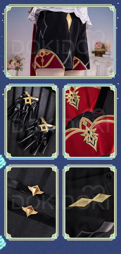 IN STOCK Dahlia Cosplay Costume Game Genshin Impact【S-2XL】DokiDoki-R Mondstadt Dahlia Hat Men Halloween Costume Plus Size