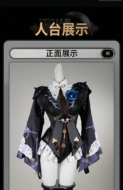 Zenless Zone Zero Yixuan Cosplay Costume Wig Trails of Ink Uniform New Skin Yunkui Summit Halloween Party for Women Girls iCoser