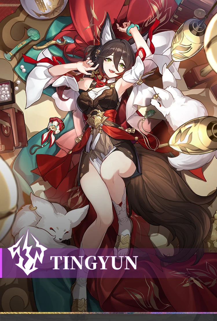 IN STOCK Tingyun Cosplay Game Honkai: Star Rail Cosplay【XS-2XL】DokiDoki-R Women Costume TingYun Shoes Wig Tail Cosplay Plus Size