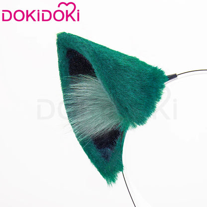 IN STOCK Maomao Tail Ears Cosplay Props Anime The Apothecary Diaries Cosplay DokiDoki Women Cute Green Cat Tail Maomao Cosplay