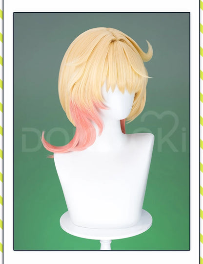 Emilie Wig Game Genshin Impact Cosplay Wig DokiDoki Perfumer Emilie Cosplay Glasses Necklace Women 45cm Short Hair Free Wig Cap