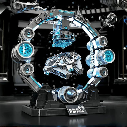 Hovering Millennium Falcon Building Blocks, Star War Falcon Spaceship MOC Bricks Toys, Magnetic Levitation Model Gift for Adults