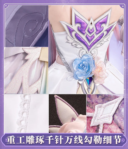 Honkai Star Rail Cyrene Cosplay Costume Wig Dress Headwear New Skin Outfit Elysia Amphoreus Halloween Party Women Girls Props