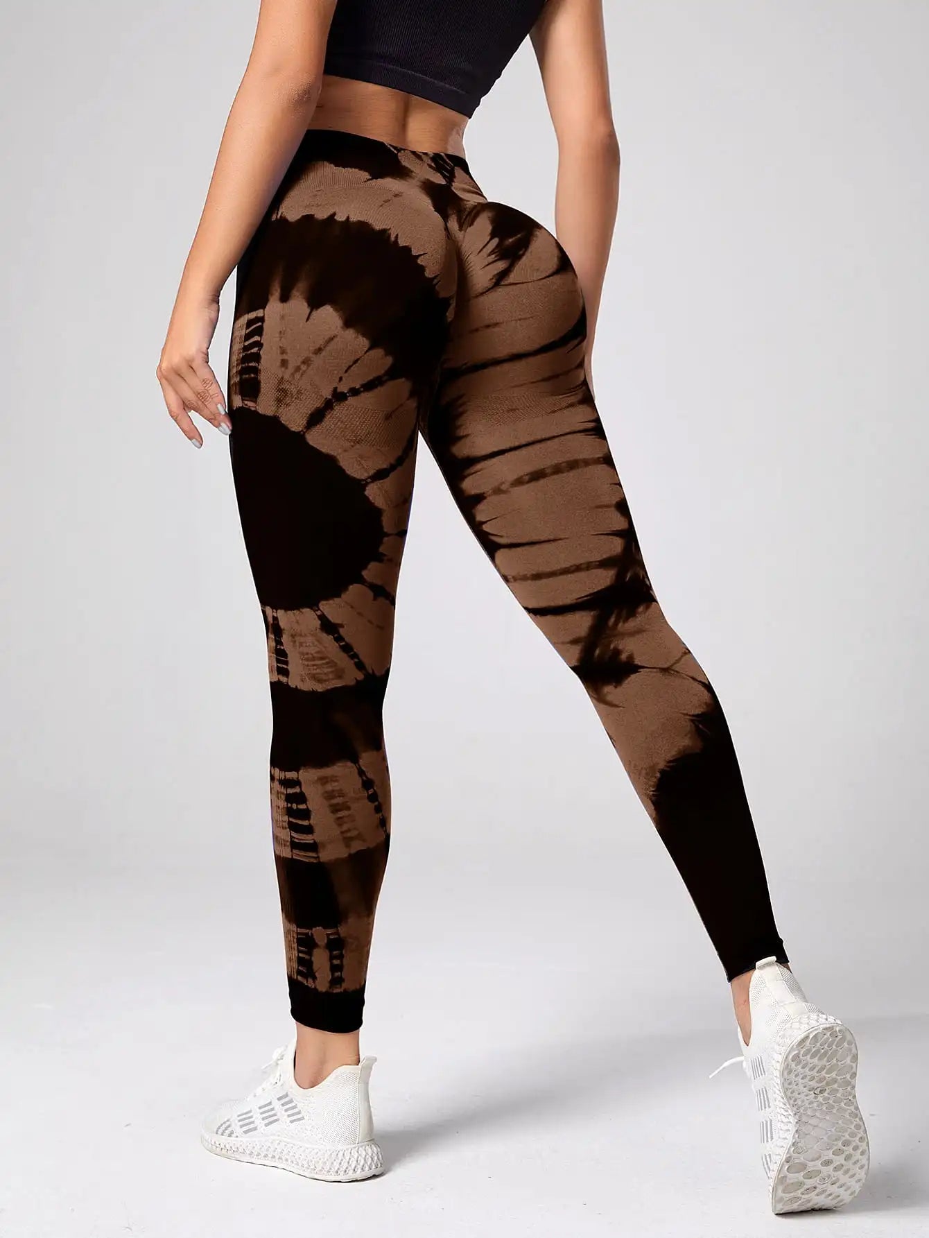 Seamless High Waist Tie Dye Leggings for Women Yoga Fitness Butt Lifting Workout Tights