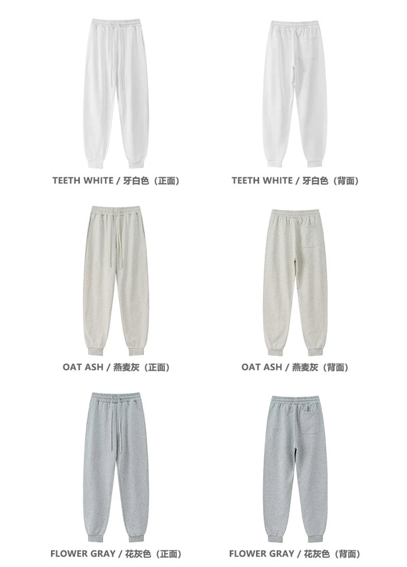 ZODF 2024 Autumn Winter Unisex Solid Sweatpants Heavyweight 440gsm Casual Loose Fit Sport Joggers HY0890