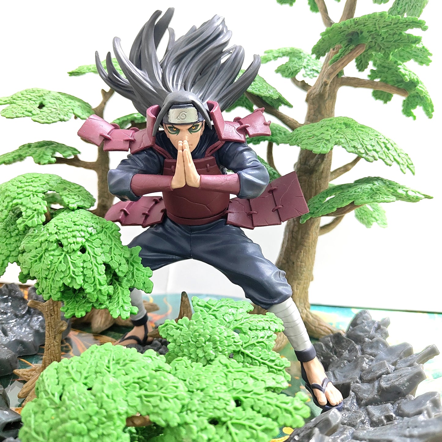 Anime Naruto Shippuden Vibration Stars Senju Hashirama Mokuton Jukai Kajin Deep Forest Emergence Action Figure Toys PVC Model