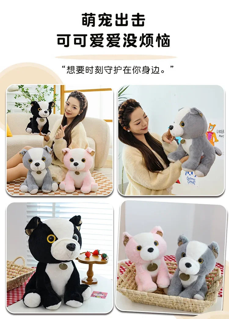 New 3 Colors 20-35cm Bulldog Plush Stuffed Puppy Doll Cute Puppy Plush Kawaii Animal Toy Children's Birthday Gift Doll Kids To