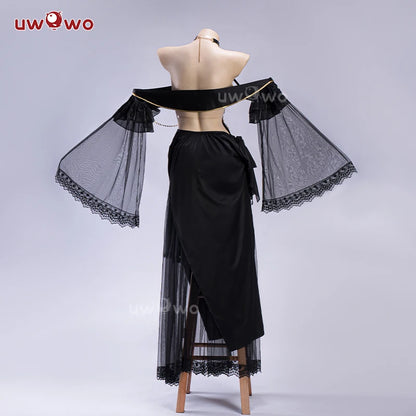 IN STOCK UWOWO CC Cosplay Game Codee Geasss: C.C. CC Black Gown Cosplay Costume Party Dress Halloween Costume
