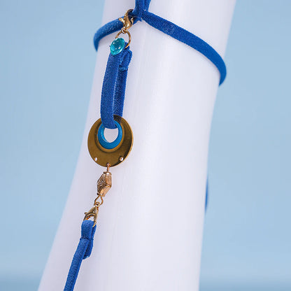 Genshin Impact Lauma Cosplay Costume Wig Dress Uniform Headwear Earrings Frostmoon Scions Halloween Party for Women Girls iCoser