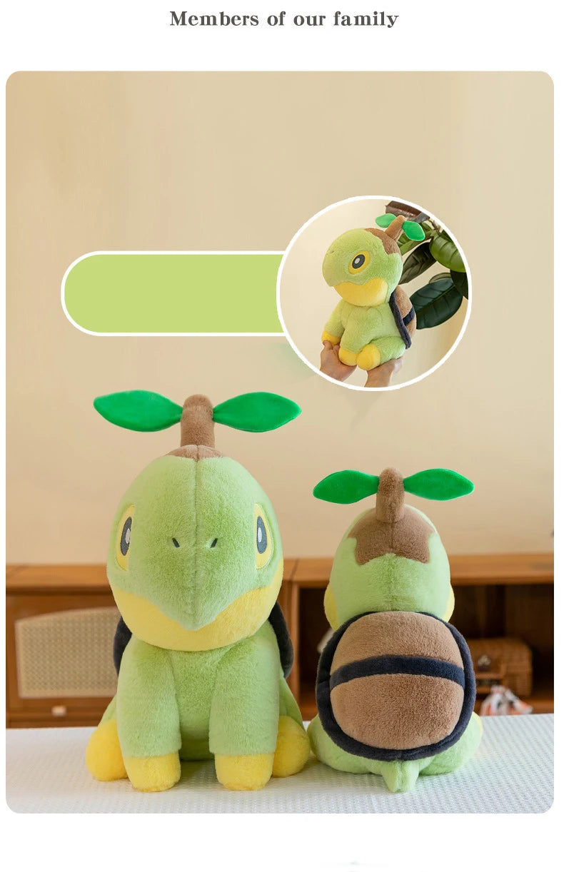 35/80cm Large Turtwig  Pokemon Plush Toys Anime Doll Cute Pillow Cartoon Giant Pokémon Plushie Stuffed Gift for Kids Christmas