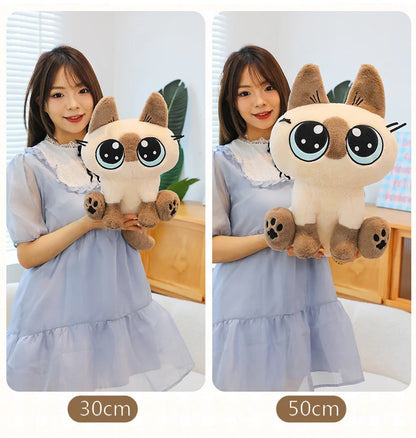 30-50cm Siamese Cat Animals Stuffed Doll Super Soft Home Office Decor High Quality Rabbit Toys Girls Boys Christmas Presents