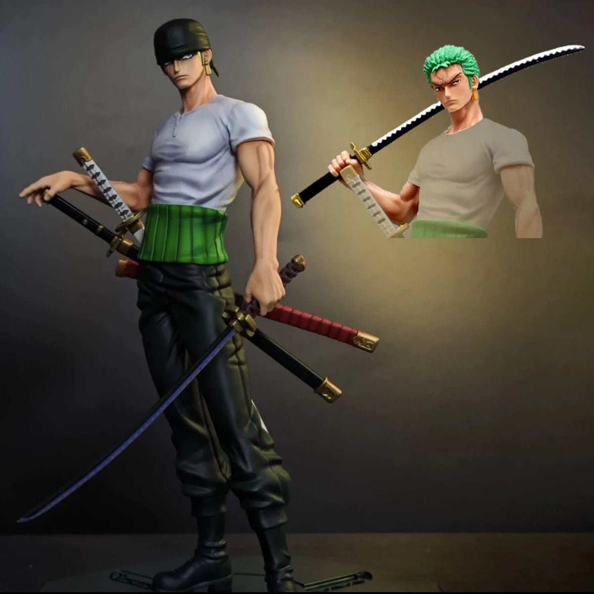 25cm Anime One Piece Roronoa Zoro PVC Figure Statue Collectible Model Toy Gift