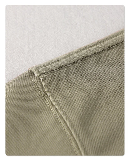 ZODF New Summer Men 100% Cotton Solid T Shirts Unisex High Street Heavy Weight 305gsm Oversized FG Noshrink T-Shirt Tops HY0165