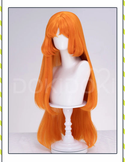 IN STOCK Rodion Ishmael Hong Lu Cosplay Wig Game DokiDoki Women Men 90cm Orange Black Long Hair Ishmael Cosplay Free Wig Cap
