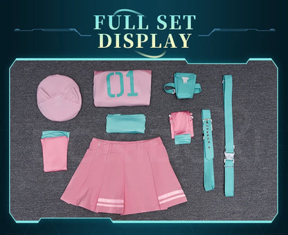 IN STOCK MIKUU Cosplay Costume【XS-2XL】DokiDoki-R Mikku Cosplay Women Cute Pink Short Dress Mikuu Plus Size