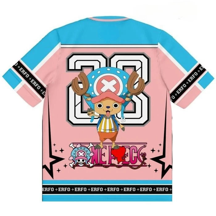 28 Jersey One Piece Tony Tony Chopper Anime Style Kpop Baseball Hockey T-shirt Fashion Streetwear Anime Daily Unisex Tops Tees