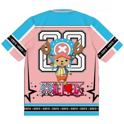 28 Jersey One Piece Tony Tony Chopper Anime Style Kpop Baseball Hockey T-shirt Fashion Streetwear Anime Daily Unisex Tops Tees