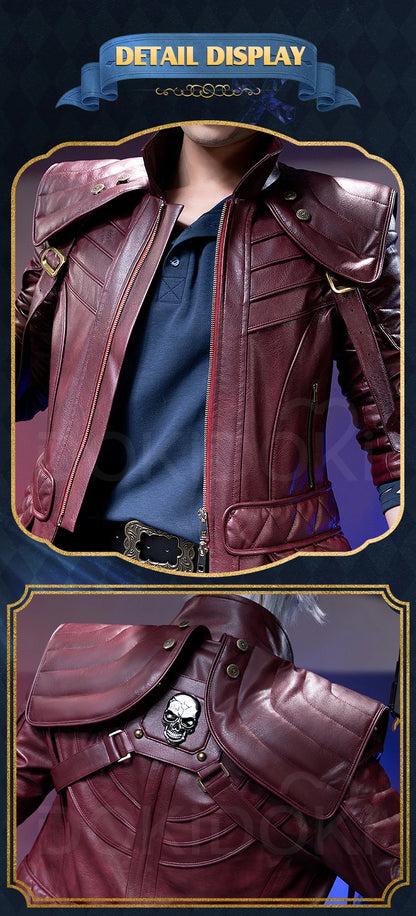 IN STOCK Dante Cosplay Costume Anime【S-3XL】DokiDoki-SR Men Hunter Coat Halloween Dante Red Jacket Cosplay Plus Size