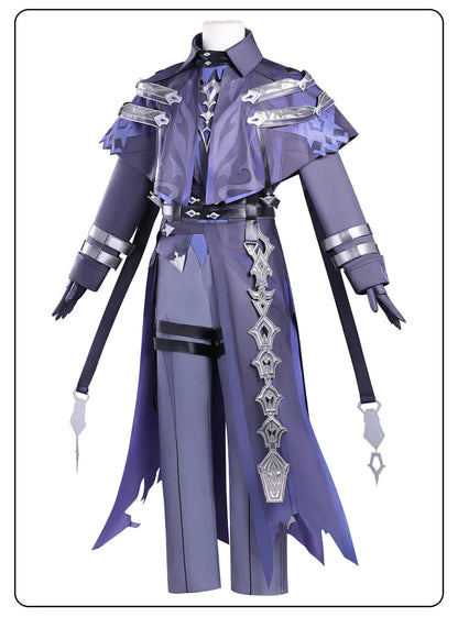 Genshin Impact Kyryll Chudomirovich Flins Cosplay Costume Wig Uniform Halloween Party for Women Men Carnival Role Play Outfit