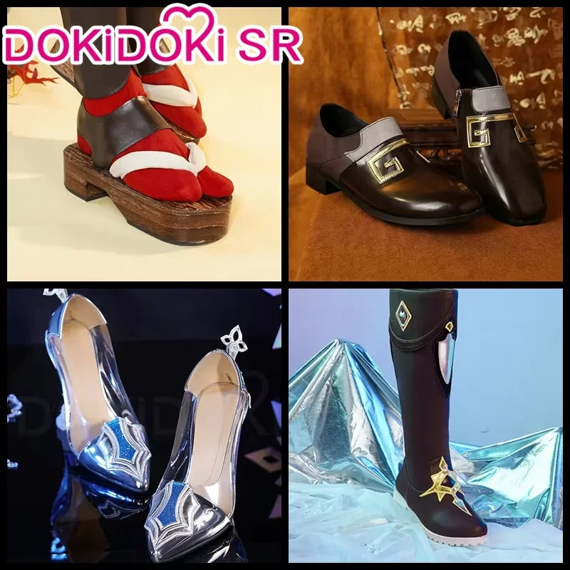 IN STOCK Chiori Kazuha Zhongli Kaeya Ningguang Furina Shoes Cosplay Game Genshin Impact Cosplay DokiDoki-SR Women Cosplay Shoes