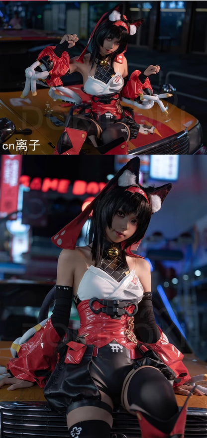 IN STOCK Nekomiya Mana Cosplay Costume Game Zenless Zone Zero【XS-2XL】DokiDoki-R Cat Cunning Hares Nekomiya Mana Plus Size
