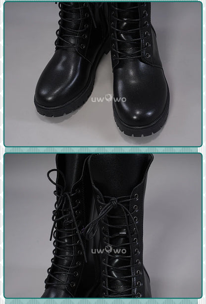 UWOWO Genshin Impact Lynette Cosplay Shoes Boots Lyney Anemo Cat Fontaine Cospaly Footwear-Boots