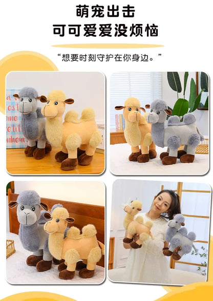35/55cm Cute Cartoon Camel Plushies Doll Soft Stuffed Animals Plush Toys Home Decor Girls Sleeping Hug Pillow for Kids Xmas Gift