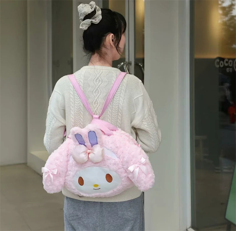 Sanrio Cinnamoroll Shoulder Bag Multipurpose Handbag Kawaii Backpack Messenger Bag Plush Bag My Melody Sweet Piano Lolita Bag