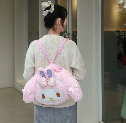 Sanrio Cinnamoroll Shoulder Bag Multipurpose Handbag Kawaii Backpack Messenger Bag Plush Bag My Melody Sweet Piano Lolita Bag