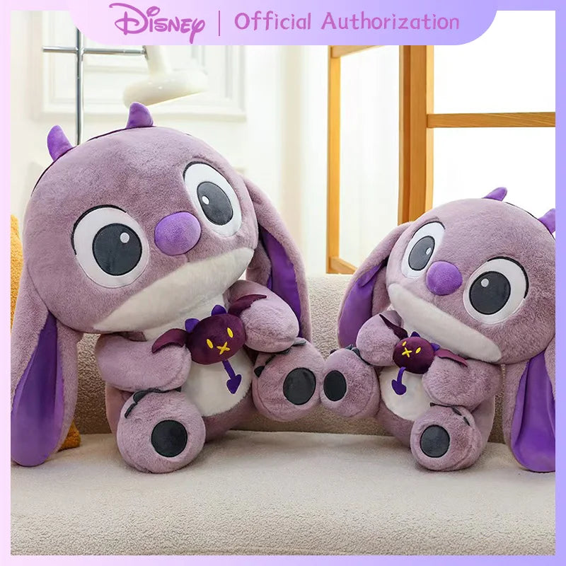 30CM-80CM Lilo & Stitch New Disney Plush Toy Cartoon Scrump Stuffed Doll Soft Anime Pillow Souvenir Kawaii Birthday Gift