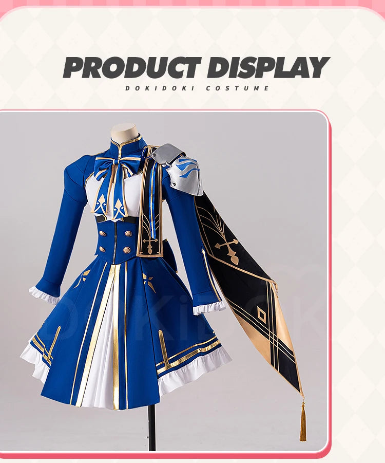 Saber Cosplay Costume Game Honkai: Star Rail x Fate【XS-3XL】DokiDoki-N Women Blue Saber HSR Costume Plus Size
