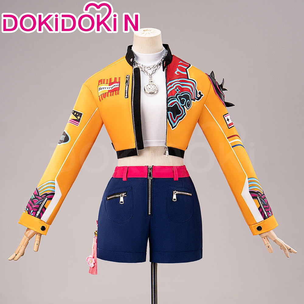 IN STOCK Rumii Zoeyy Miraa Cosplay Costume【XS-3XL】DokiDoki-N Women Yellow Suit Rumii Costume Halloween Cosplay How It's Done