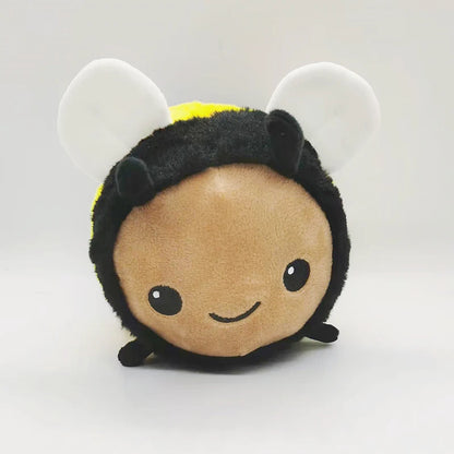 ZU Cute Flower Face Honey Bee Plush Toy Lovely Shark & Bee Caterpillar Ladybug Stuffed Soft Dolls Gift for Girl Boy Home Decor